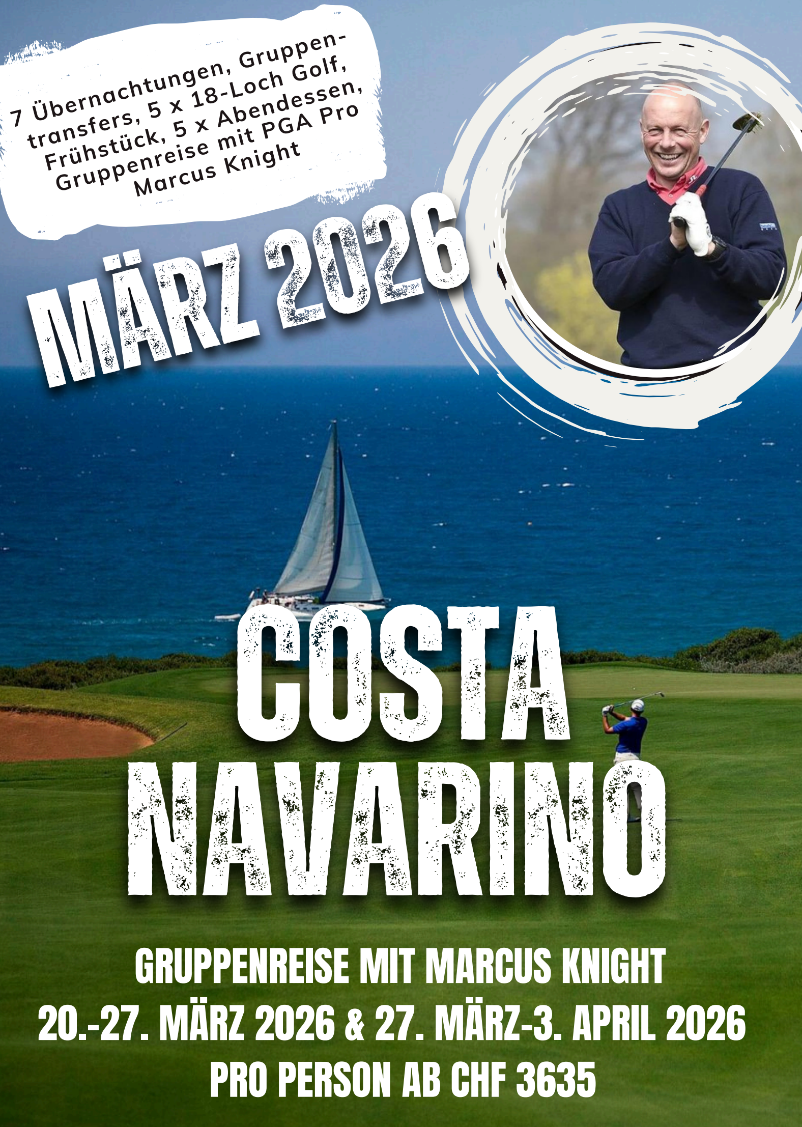 Gruppen Golfreise Costa Navarino mit Marcus Knight