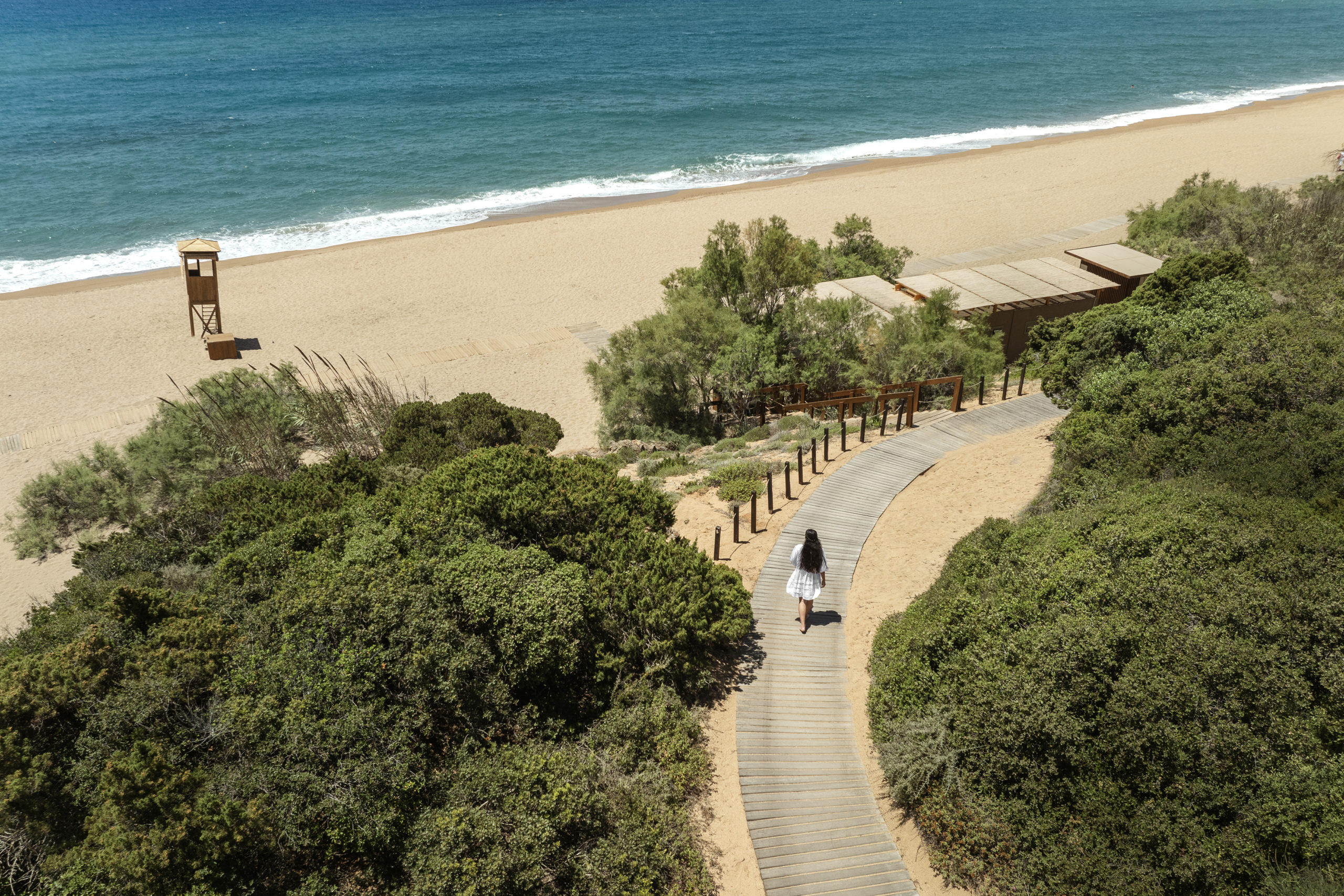 The Romanos Costa Navarino Zugang Strand