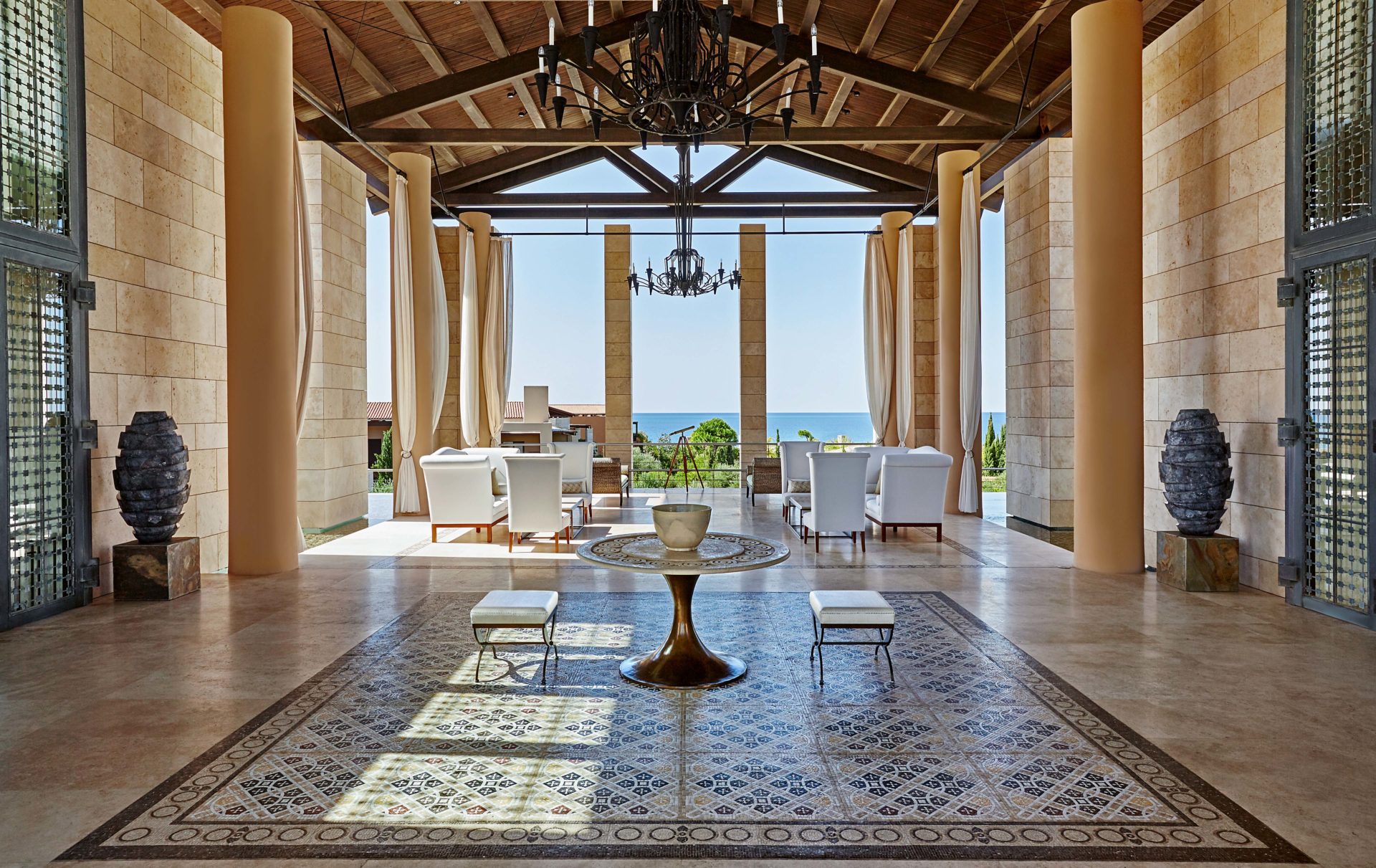 The Romanos Costa Navarino Lobby