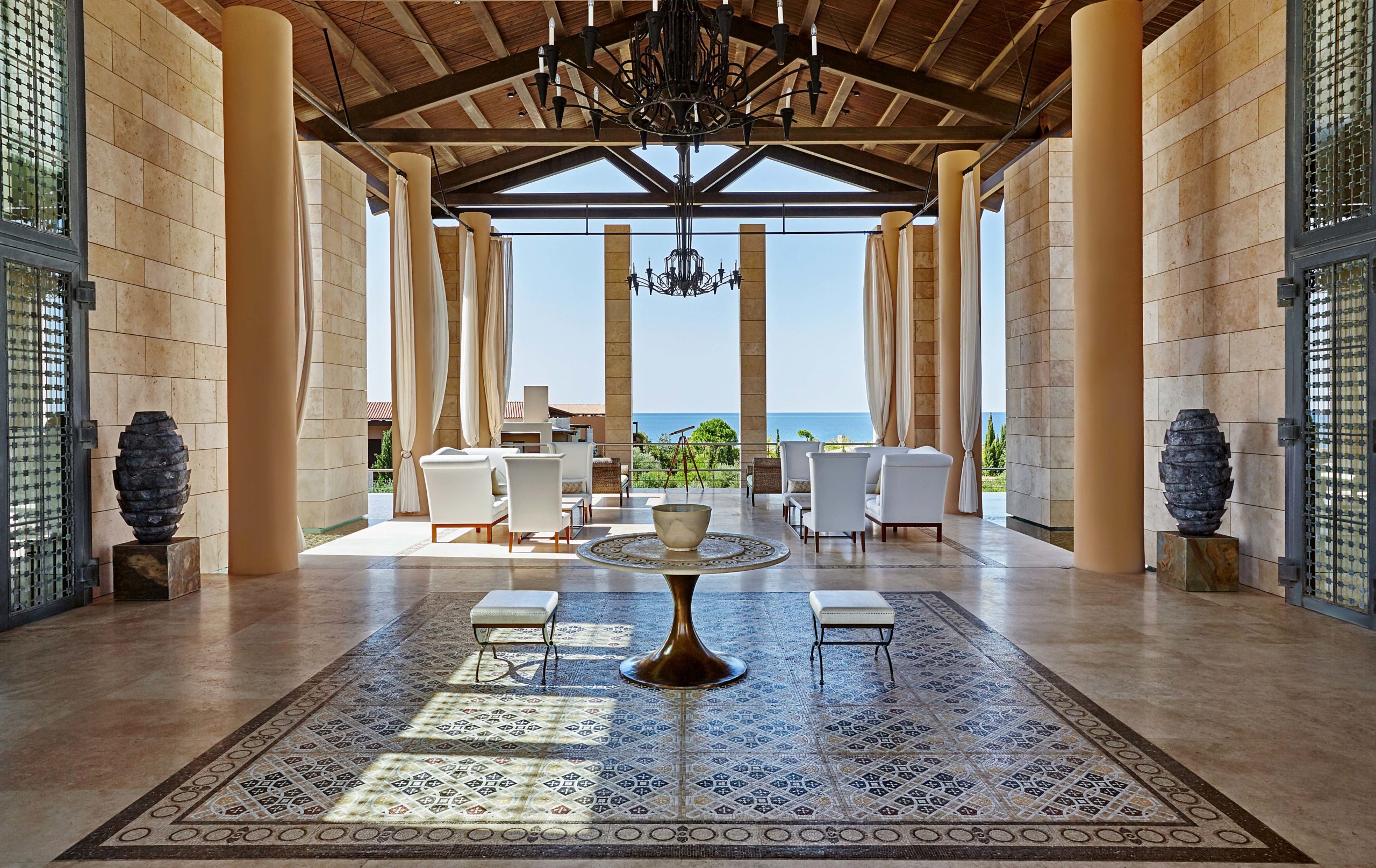 The Romanos Costa Navarino Lobby
