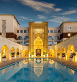 Kempinski The Dome Belek Pool by Night
