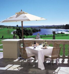 Hotel Anantara Villa Padierna Palace Malaga Andalusien Terrasse mit View
