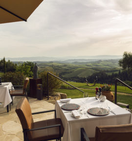 Toskana Resort Castelfalfi Italien Golfreise Restaurant View