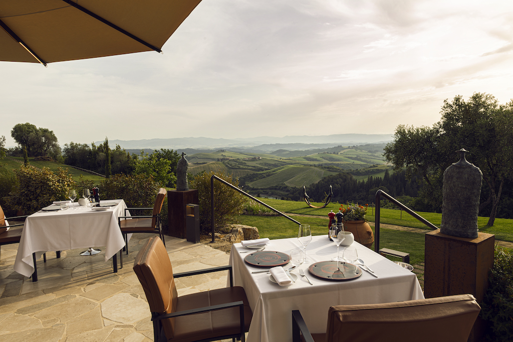 Toskana Resort Castelfalfi Italien Golfreise Restaurant View