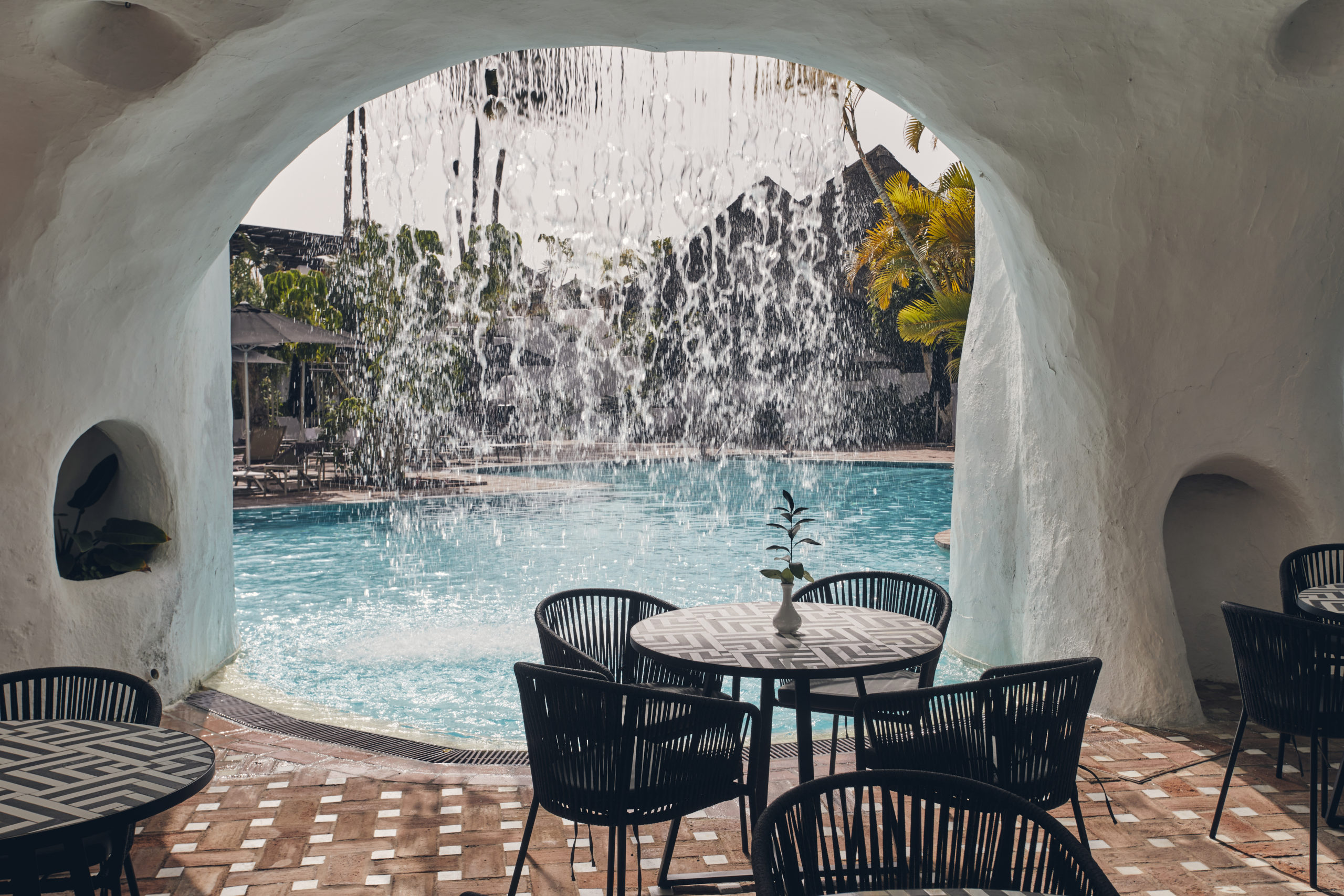 Dreams Jardin Tropical Teneriffa Restaurant Wasserfall
