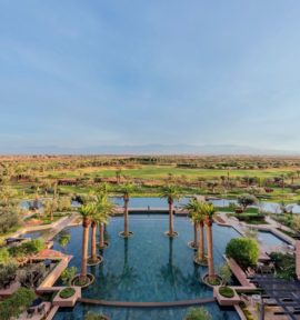 Fairmont Royal Palm Golf Resort Marrakesch Marokko Blick auf den Golfplatz