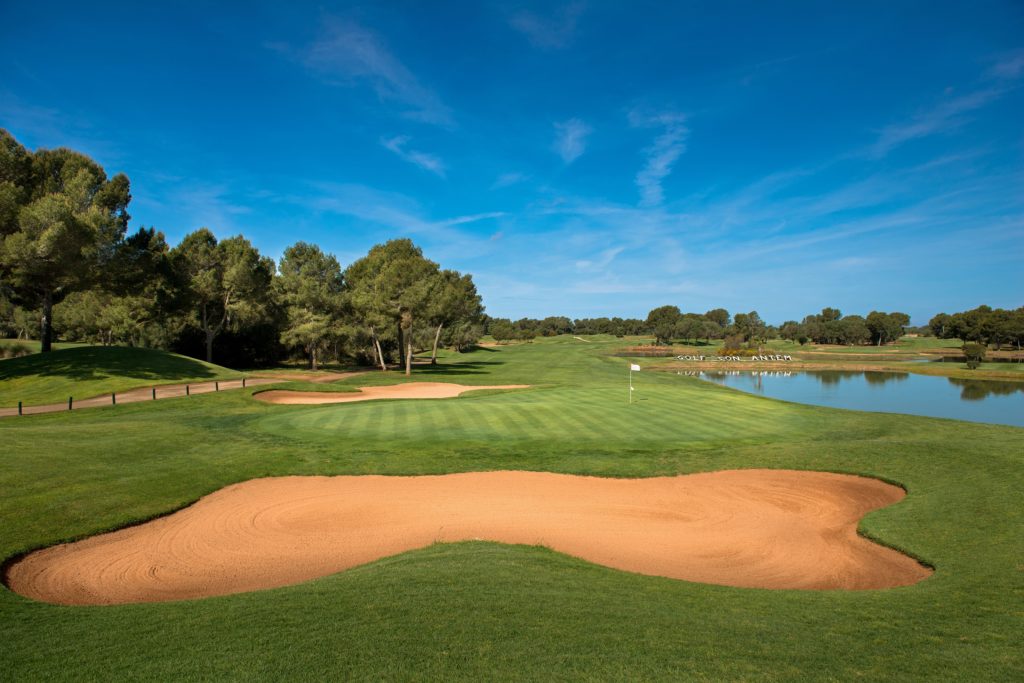Son Antem Golf Course Mallorca Wasserhinderniss