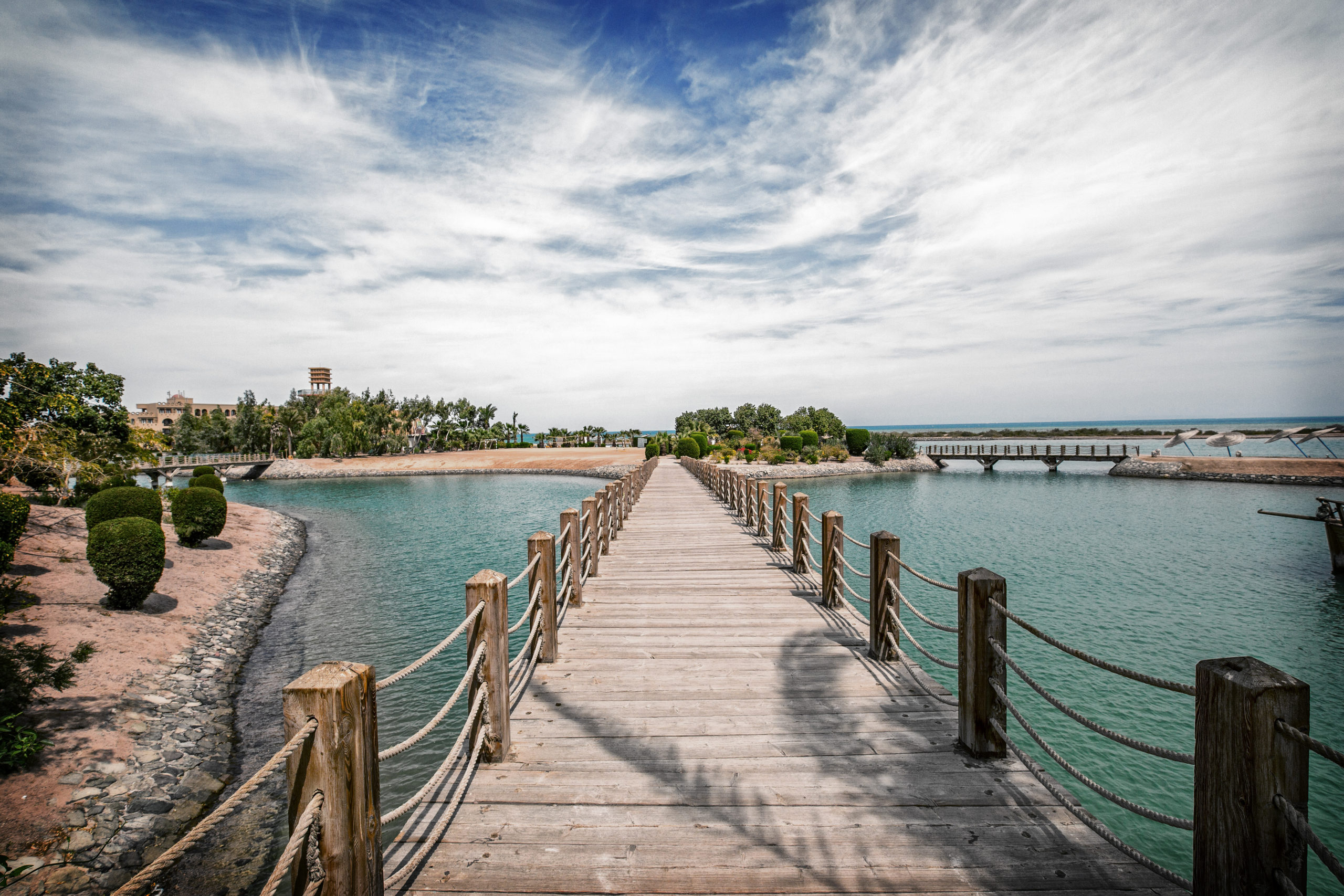 Sheraton Miramar El Gouna Steg zum Strand