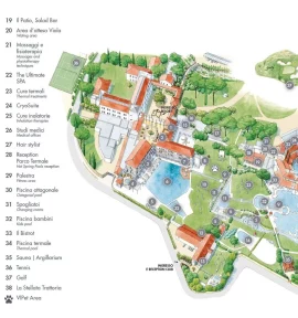 Terme di Saturnia Toskana Italien Lageplan