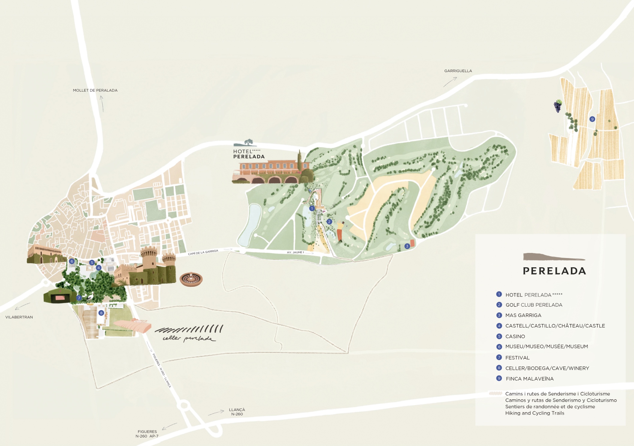 Hotel Peralada Golf Resort Map