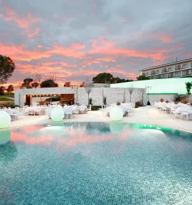 Camiral Golf and Wellness at PGA Catalunya Hotel Pool by Night