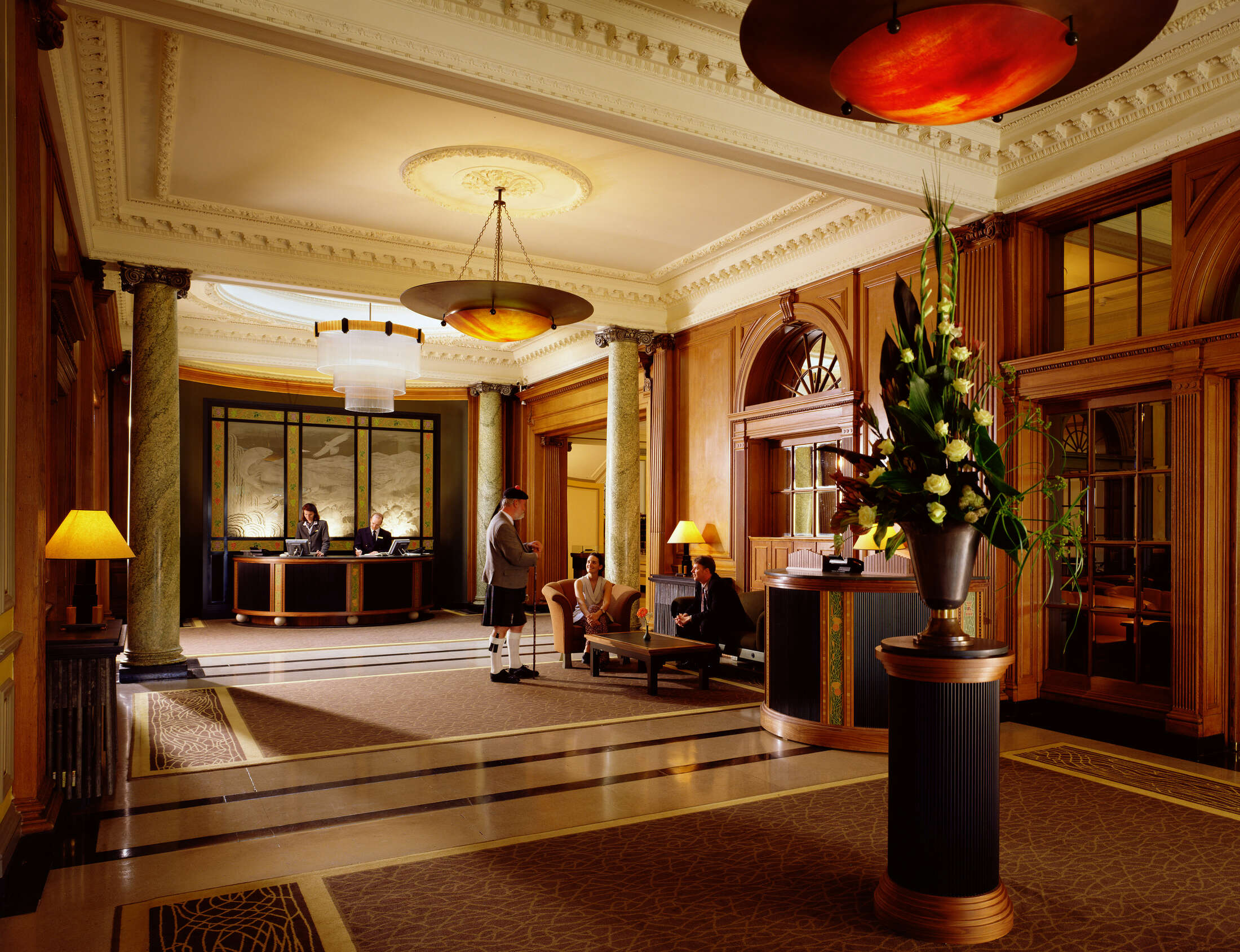 Golfspiel in Schottland Gleneagles Golfreise Lobby