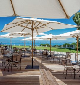 Hotel Royal Evian Golf Resort Golfreisen und Golfferien Terasse