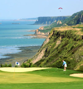 Golfspiel Golfreise Normandie Frankreich Omaha Beach Golf