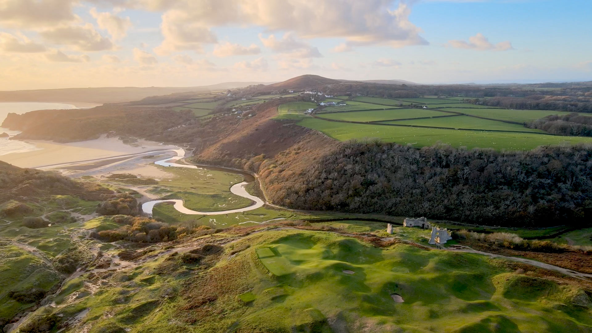 Golfreise und Golfferien Wales Grossbritannien Pennard Golf Club