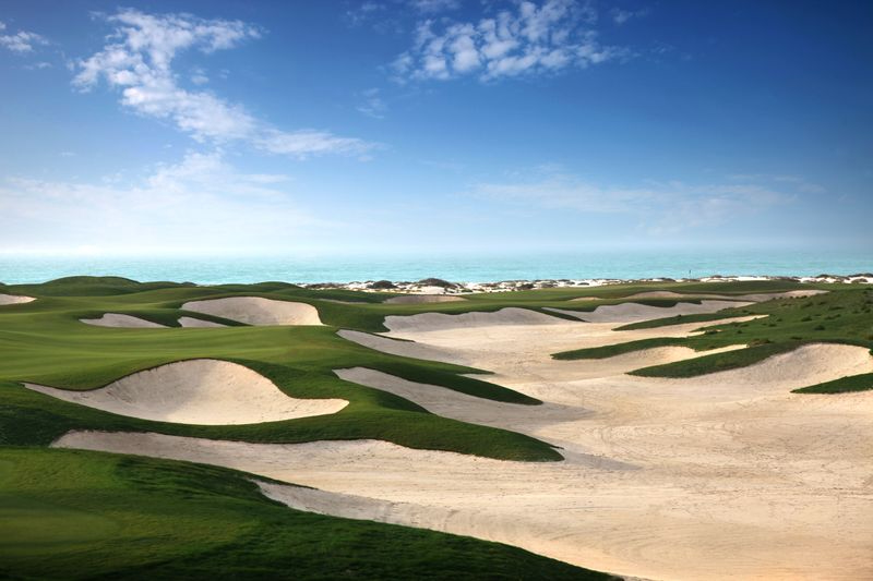 Golfreise und Golfferien Abu Dhabi Saadiyat Golf Club, Meerblick