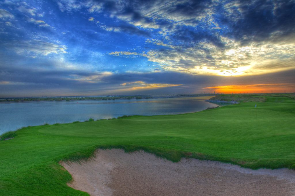 Yas Links Golf Course Abu Dhabi Emirate Sunset