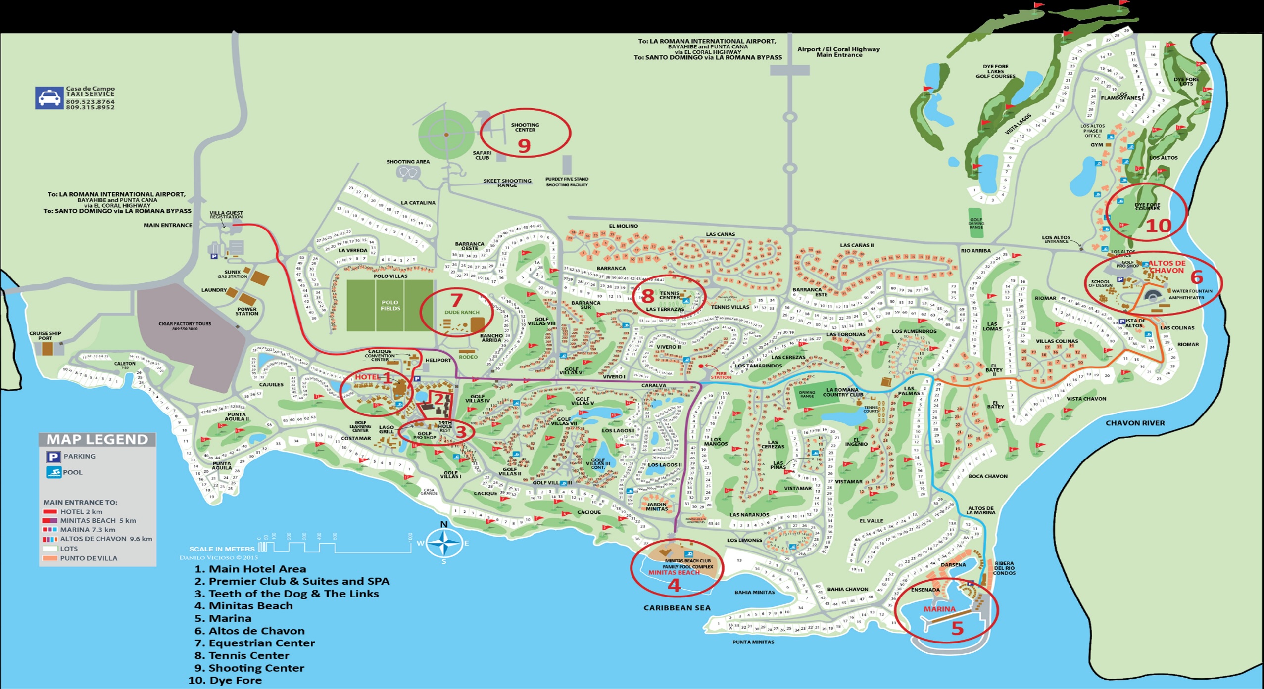 Casa de Campo Dominikanische Republik Map