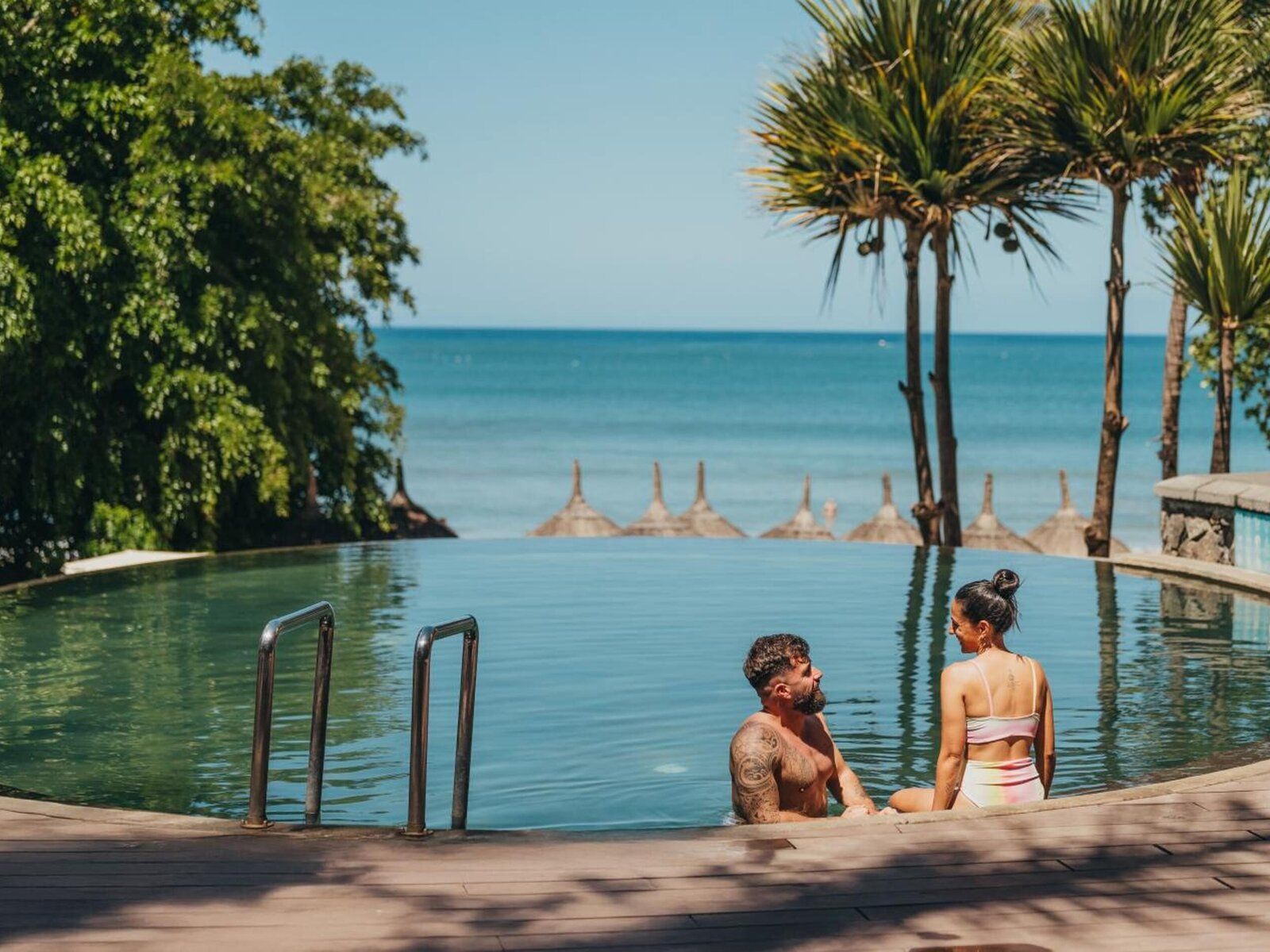 Tamarina Hotel Mauritius Pool Couple