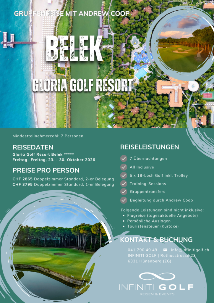 Golf Gruppenreise mit Andrew Coop, Flyer